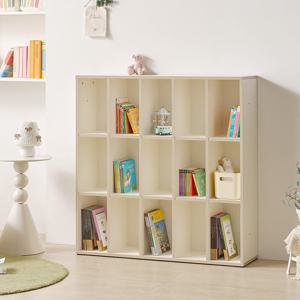 나무뜰 버디 E0등급 3단 책장 와이드형 아기 유아 책장 MRF039C (착불)