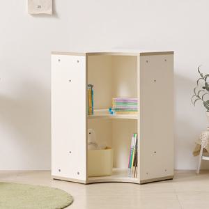 나무뜰 버디 E0등급 2단 유아 라운드 책장 코너장 수납장 MRF034C (착불)