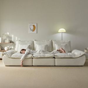 포비 구스 스윙 패브릭 소파 4인