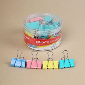 문구존 컬러 더블 클립 24p세트(4cm) 고정클립 서류고정 문서고정 종이클립 문서고정클립 문구클립 집게클