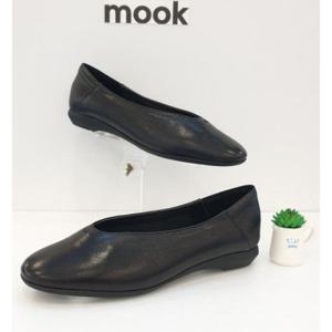 [무크]여성 세미스퀘어 펌프스 플랫 422101 GA 블랙