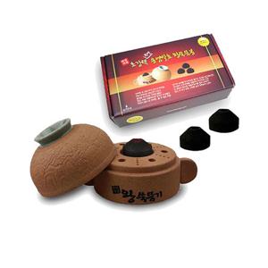 천년거북 왕쑥뜸기세트 온구기+쑥봉 30개  홍삼 마늘 발효액 첨가 가정용 무연뜸 이중발효 한방 한의원 간접 쑥뜸