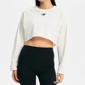 뉴발란스긴팔티 KQJ NBNCE2W302-64 WOMEN 썸머 에코 크롭 라운드 맨투맨 SEMI-OVER FIT