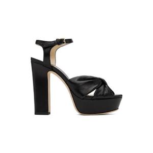 지미추 샌들 블랙 헬로이즈 120 힐 샌들 241528F125052