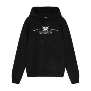 베르사체 로고 프린트 후디 10187941A14363