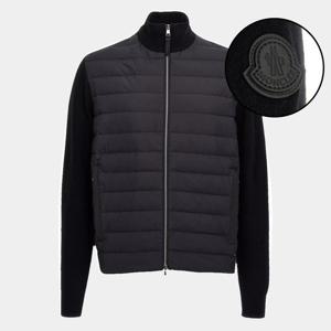 몽클레어 남성 울 캐시미어 집업 믹스 패딩 자켓 블랙 9B00004 M4281 999