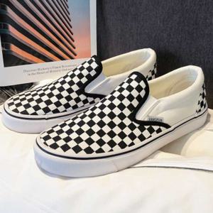 남자 봄가을 데일리 패션 트렌디 운동화 체크 슬립온