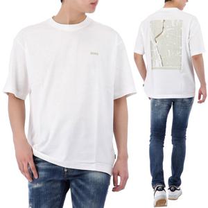 25SS 휴고보스 아트워크 디테일 반팔 티셔츠 50534925 100