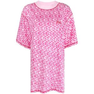 25 FW GCDS 모노그램 프린트 티셔츠 드레스 SS23W590106 TP432300054