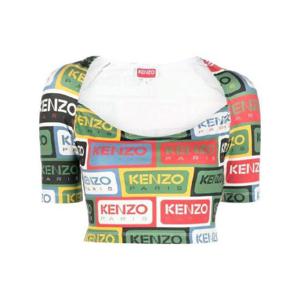 25 FW 겐조 로고 프린트 크롭 탑 FD52TO7024SN TP432063335