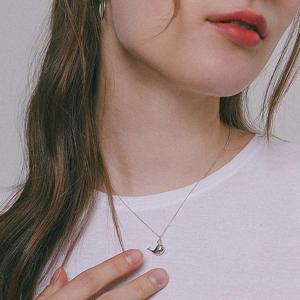 제이로렌 통통 고래 실버 목걸이 N01165