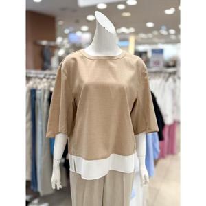 소고 세이브존01 루즈핏 배색 블라우스 AJ2BA16