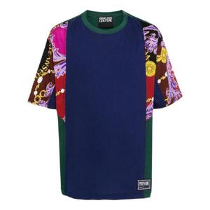 25 FW 베르사체진스꾸뛰르 체인 프린트 티셔츠 75GAH618JS218 TP432576404