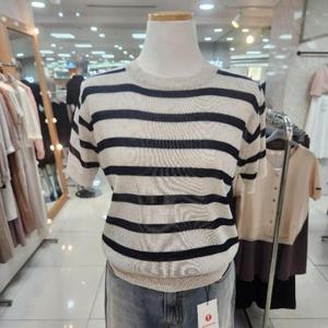 리안뉴욕 DP01 스트라이프 반팔 니트 RTFKPO990