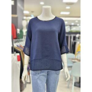 화이트호스 세이브존05 펀치 나염 배색 블라우스 A252231