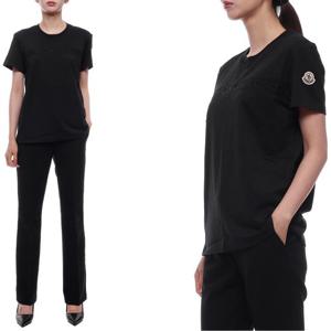 [몽클레어] 25SS 여성 로고 자수 반팔티셔츠 (8C00044 89AUO 999 25S)