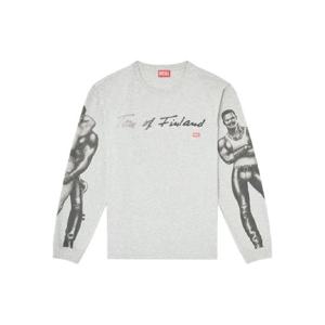 디젤 X 톰 오브 핀란드 파운데이션 그래픽 프린트 티셔츠 P015610SPBV