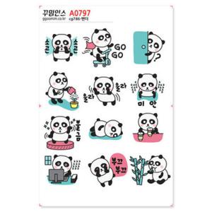 아트박스/꾸밈인스 A0797-꾸밈인스스티커_팬더