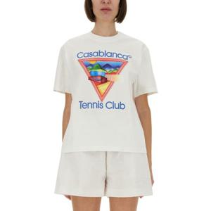 카사블랑카 멀티컬러 오가닉 코튼 티셔츠 WPF25JTS046 01TENNIS