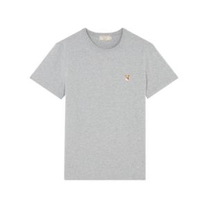 메종 키츠네 폭스 헤드 패치 클래식 티셔츠 그레이 멜란지 AM00103KJ0008