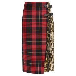 로베르토 카발리 믹스 프린트 하이웨이스트 스커트 PKT305FY049 D0145 TP943268274