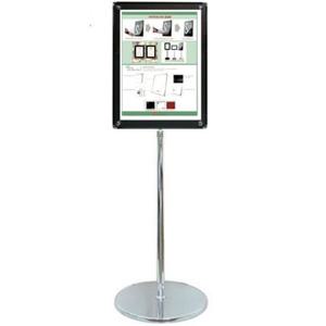 포스터 자석액자 스탠드(APS-1000CP) A3 크롬 흑색펄 볼트액자