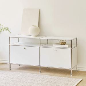 아씨방가구 바인 미드센츄리 높은 모듈 TV 거실장 1500