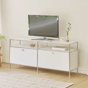 아씨방가구 바인 미드센츄리 높은 모듈 TV 거실장 1200