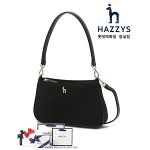 [헤지스]HIWA5E450BK_여성 블랙 단색 나일론 미니 숄더백  크로스백