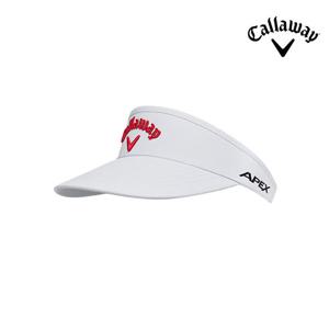 캘러웨이 투어 어센틱 바이저 남성용 골프모자 화이트/레드