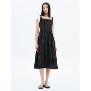 (115671AQ25) [에잇세컨즈] 패턴 리본끈 원피스  블랙