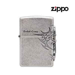 지포라이터 SIDE TRIBAL CROSS EMB SILVER