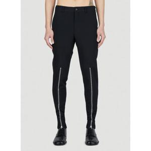 25 FW 꼼데가르송 옴므 플러스 지퍼 레그 울 팬츠 블랙 PK P027 S23 1