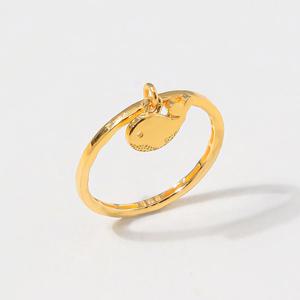 24K 순금 반지 슬림 고래 딸랑이 1.875g