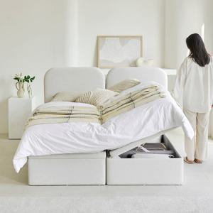 아씨방가구 플랜스 트윈 부부 패브릭 수납 호텔 리프트업 침대 K(본넬)