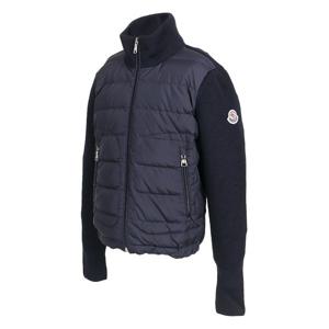 몽클레어 25FW 키즈 로고 가디건 패딩 네이비블루 9B00001 M1121 777 8-10Y