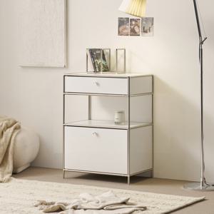 나무뜰 데인티 600 모듈 높은 3단 수납장 서랍 거실 선반 콘솔 FEF508C (착불)