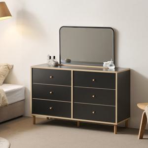 나무뜰 마몽2 E0 양면 와이드서랍장 1200 6단+화장대 거울 OWF140C (착불)