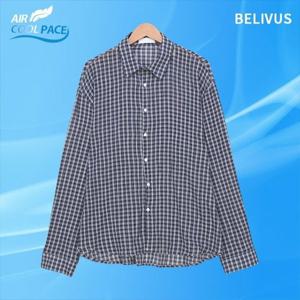 빌리버스 남자 린넨 셔츠 긴팔 체크 여름 남방 BSM004