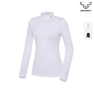 [다이나핏] (택가 69,000원) 화이트 여성 ATHLETE (애슬릿) 하이넥 긴팔티 YWU23220W2