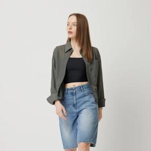 [시슬리]밑단 스트링 아우터형 셔츠 (SAWS81531)