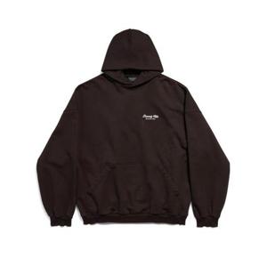 발렌시아가 후드 티셔츠 739024TQVS7 9034 BLACK