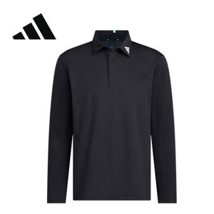 [아디다스골프] 25FW JN1238 자카드 폴로 긴팔 남성 티셔츠