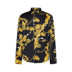 Versace 진스 꾸뛰르 체인 쿠튀르 프린트 버튼 업 셔츠 75GAL2R0NS298 G89 TP946813144