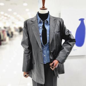 [비지트인뉴욕]페이크오버핏 레더자켓 VB2LE70 M_US