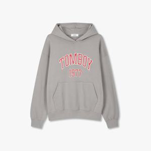 [톰보이]2도 레터링 오버핏 후드 티셔츠(9175322979)