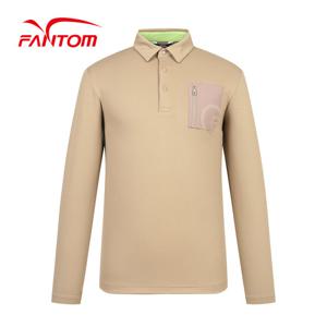 [팬텀] 남성 우븐 포켓 카라 긴팔 티셔츠