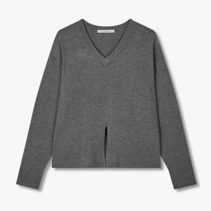 보브  (7155450004) 프론트 랩 디테일 니트 풀오버