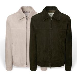 [헤지스] 남성 스웨이드 집업 트러커 HZJU5D678