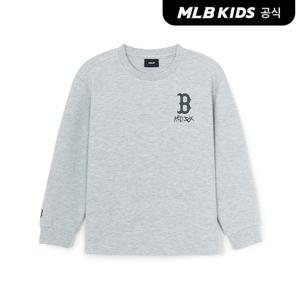 [MLB키즈 공식] 25FW 스트릿 베이직 로고 아트웍 티셔츠 BOS (L.Melange Grey) 7ATSB0554-43MGL